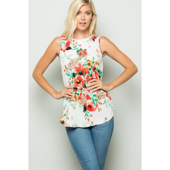 Tops - Floral Print Top